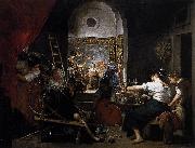 Diego Velazquez The Fable of Arachne a.k.a. The Tapestry Weavers or The Spinners oil painting reproduction
